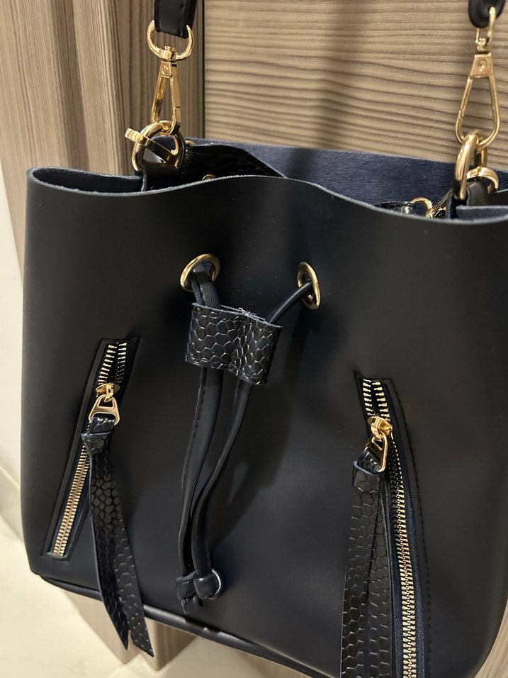 Mudo lacivert çanta - Görsel 5