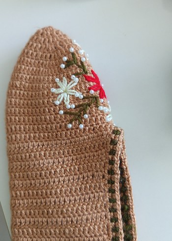 Sarı Örgü patik - Görsel 7