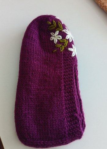 Sarı Örgü patik - Görsel 5