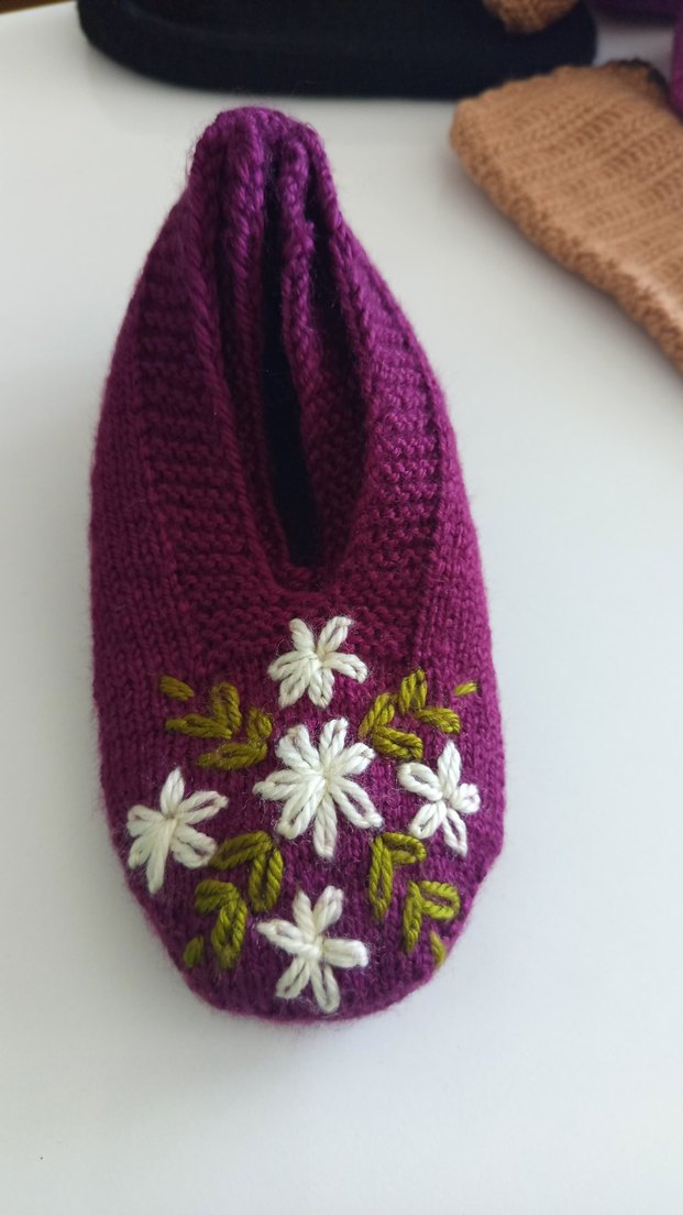 Sarı Örgü patik - Görsel 4