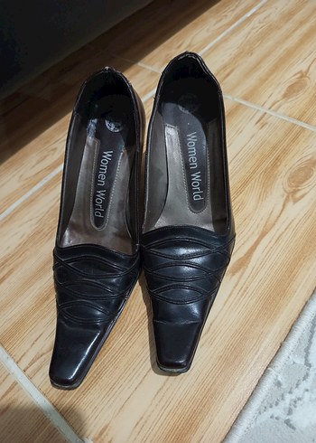 Klasik siyah  Stiletto Topuklu Kadın Ayakkabı - Görsel 2