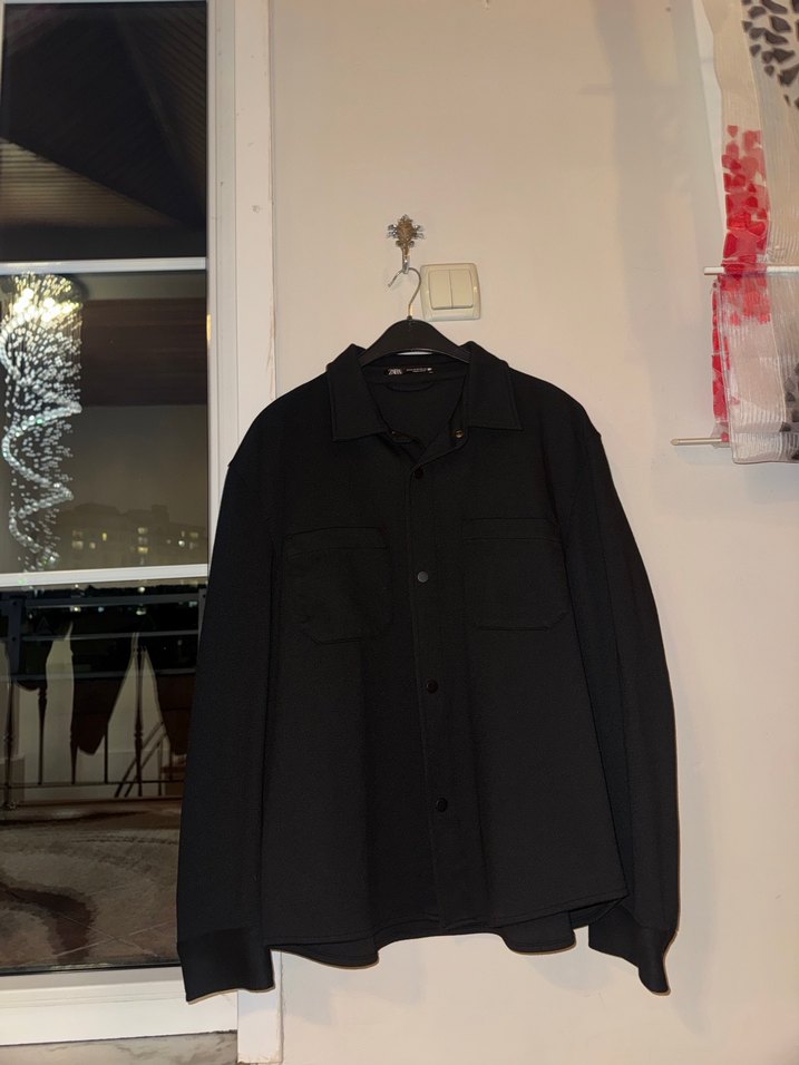 Erkek Siyah Düğmeli Uzun kolu ceket - Görsel 2