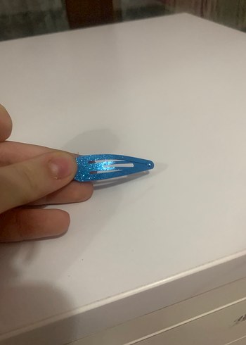 Çocuklar için Simli Mavi Toka Seti - Görsel 2