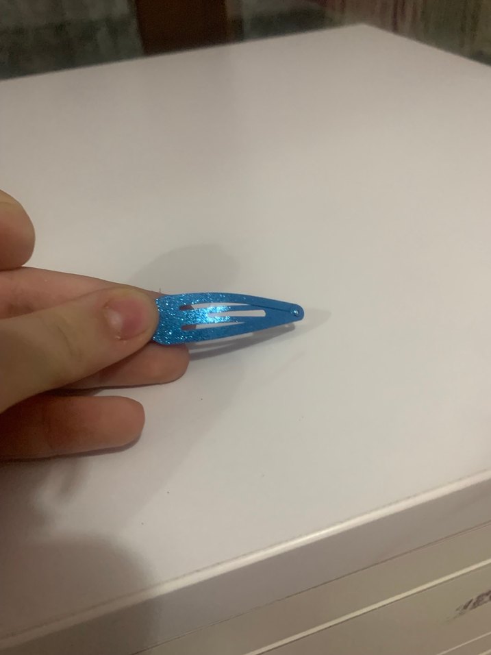 Çocuklar için Simli Mavi Toka Seti - Görsel 2