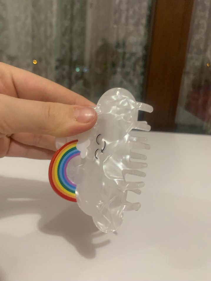 Şeffaf Gökkuşağı Desenli Çocuk Toka - Görsel 2