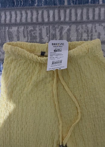 Sarı Pilili Kadın Kumaş Pantolon - Görsel 2