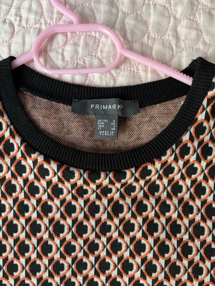 Kısa Kollu Desenli Elbise - Görsel 5