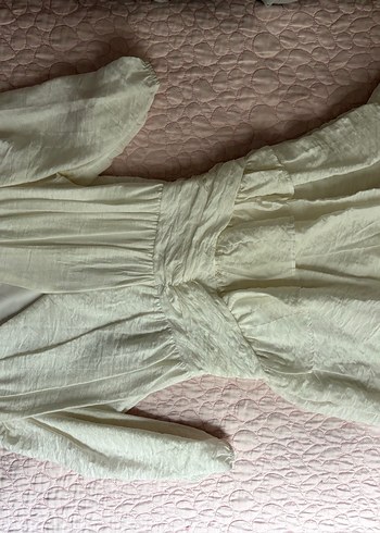 Bohem Midi Beyaz Mini Elbise - Görsel 3