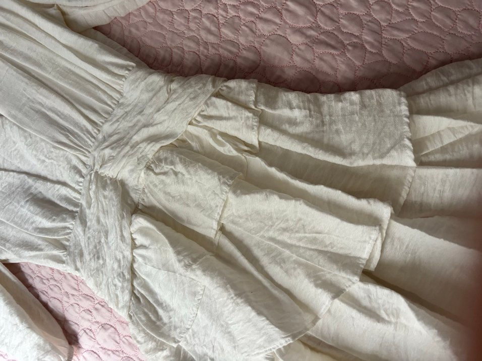 Bohem Midi Beyaz Mini Elbise - Görsel 2