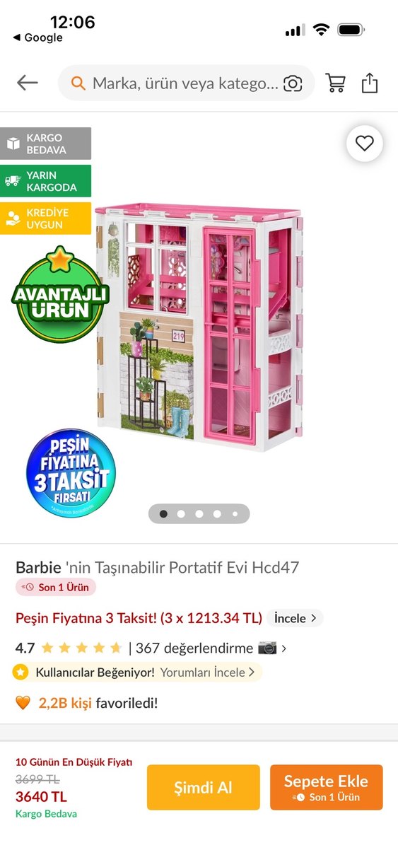Barbie oyuncak evi - Görsel 2