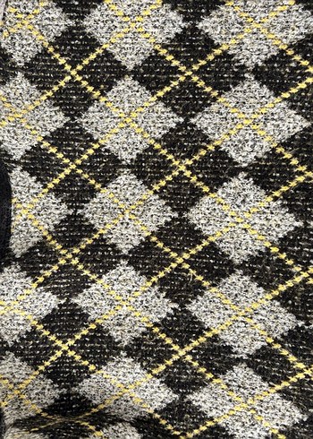 Kadın Ekose Desenli Örgü Hırka - Görsel 2