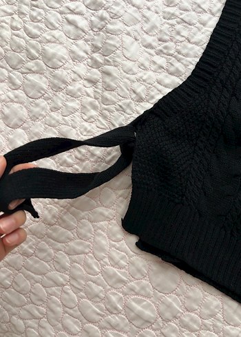 Siyah Örgü Kadın Süveter - Görsel 3