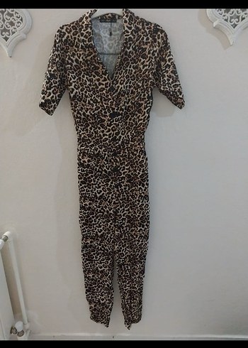 Leopar Desenli V Yaka Tulum - Görsel 2