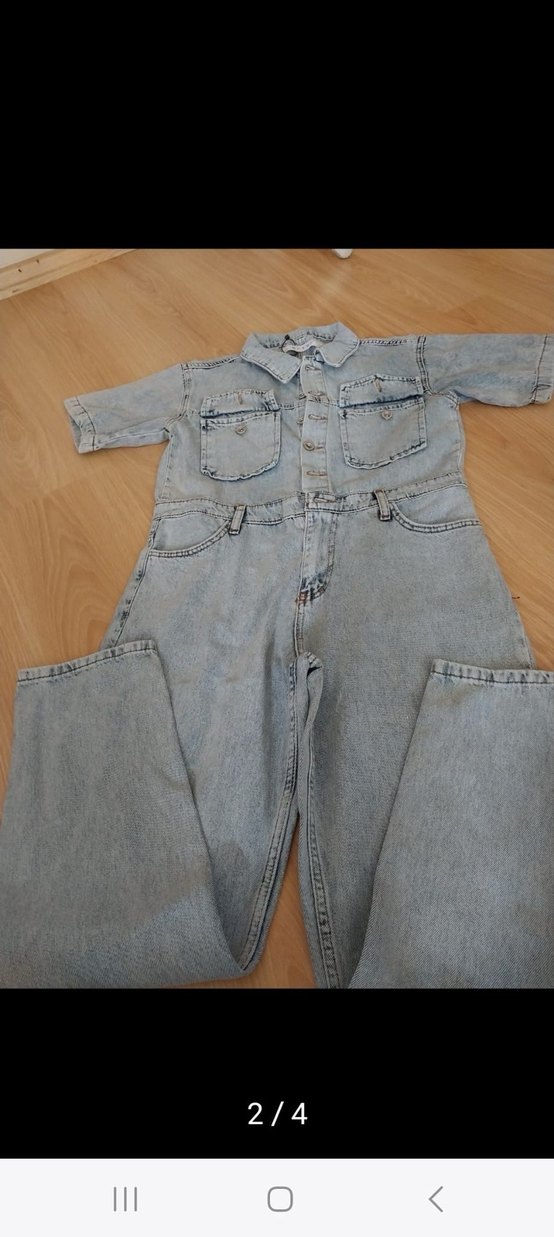 Mavi Denim Kadın Midi Tulum - Görsel 2