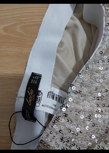 Kadın Gri Simli Yılan Desenli Pantolon - Görsel 4