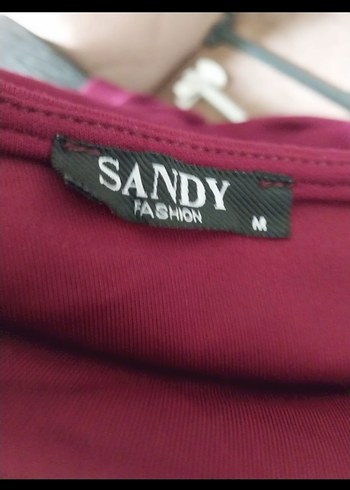 Bordo Drapeli Kadın Mini Elbise - Görsel 3