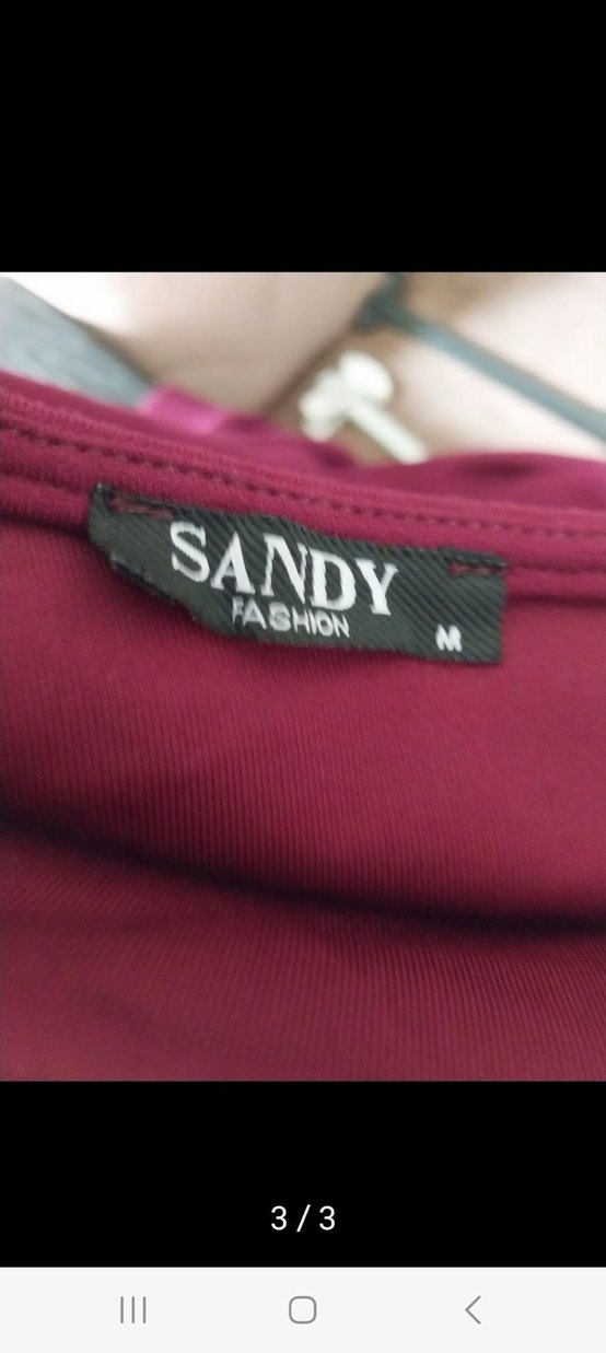 Bordo Drapeli Kadın Mini Elbise - Görsel 3