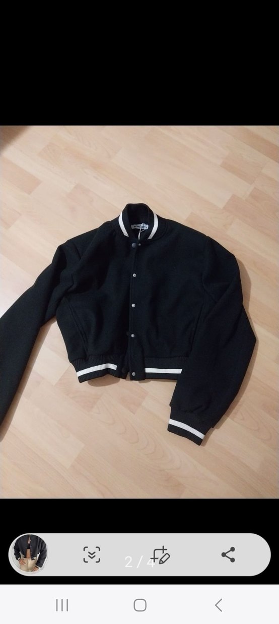 Düğmeli Siyah Midi Kadın Ceket - Görsel 2