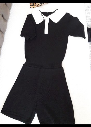 Siyah Mini Kadın Pamuklu Takım - Görsel 3