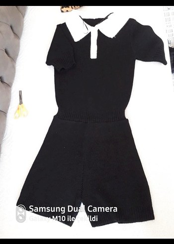 Siyah Mini Kadın Pamuklu Takım - Görsel 2