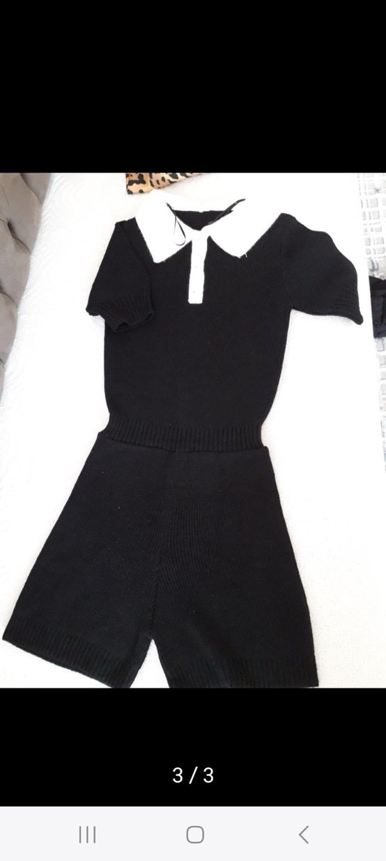 Siyah Mini Kadın Pamuklu Takım - Görsel 3