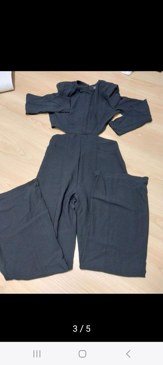 Siyah V Yaka Uzun Kollu Kadın Takım - Görsel 4