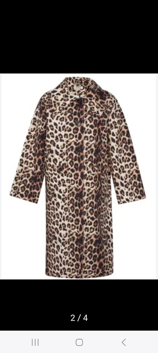 Kahverengi Leopar Desenli Uzun Kadın Kaban - Görsel 3