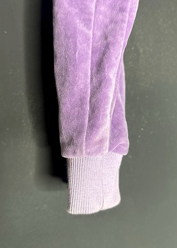 Mor Bağcıklı Yarım Fermuarlı Sweatshirt - Görsel 5