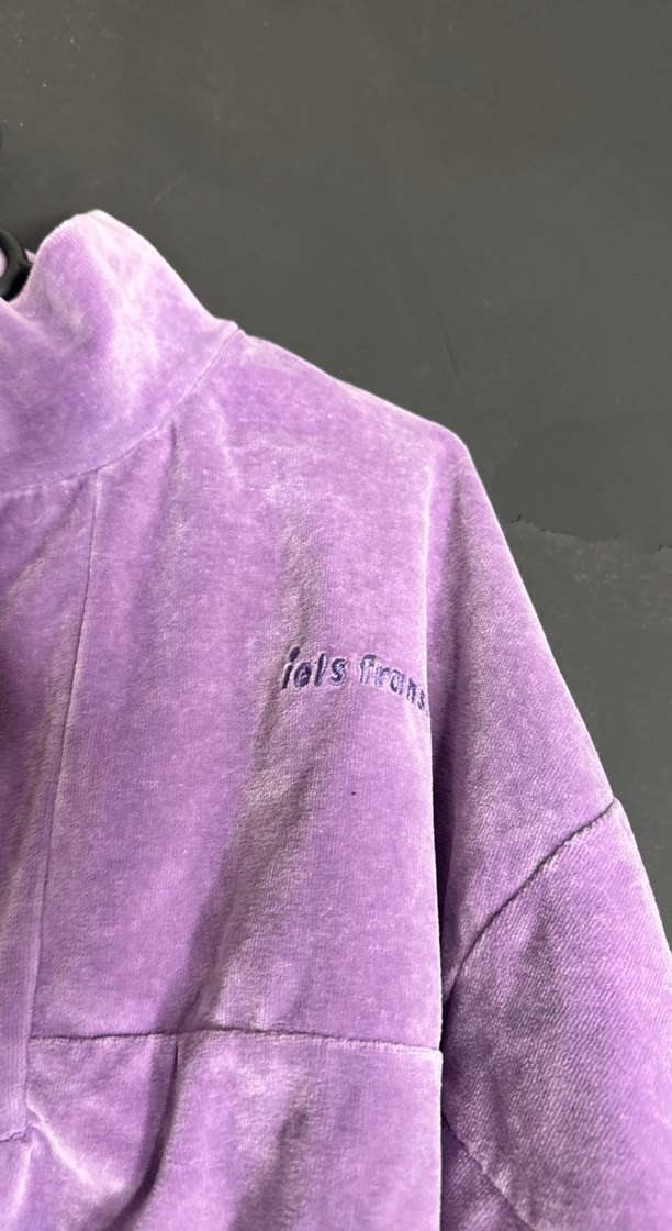 Mor Bağcıklı Yarım Fermuarlı Sweatshirt - Görsel 2