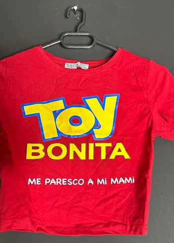 Kız Çocuk Kırmızı Baskılı Tişört - Görsel 2