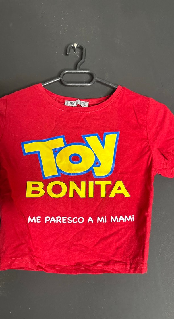 Kız Çocuk Kırmızı Baskılı Tişört - Görsel 2