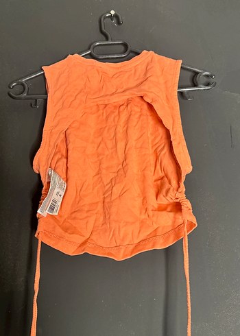 Kadın Turuncu Kolsuz Halter Yaka Atlet - Görsel 4