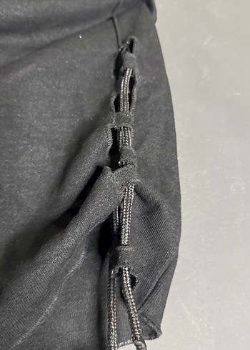 Siyah Gotik Midi Erkek Atkı - Görsel 2