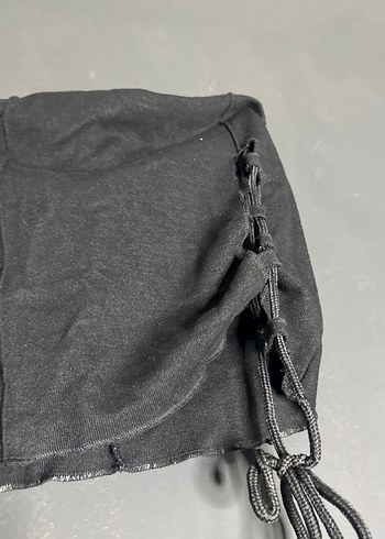 Siyah Gotik Midi Erkek Atkı - Görsel 3