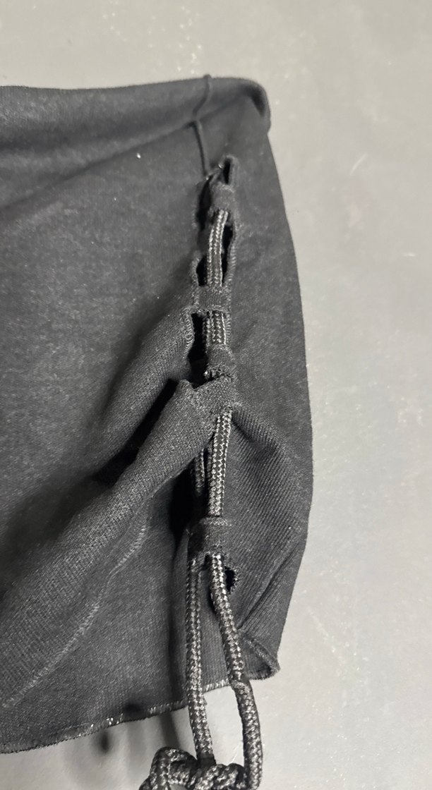 Siyah Gotik Midi Erkek Atkı - Görsel 2