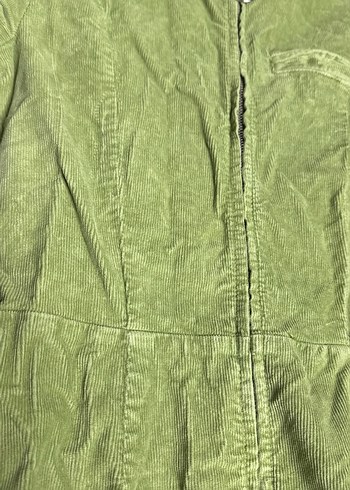 Yeşil Kısa Kollu Midi Keten Tulum - Görsel 5