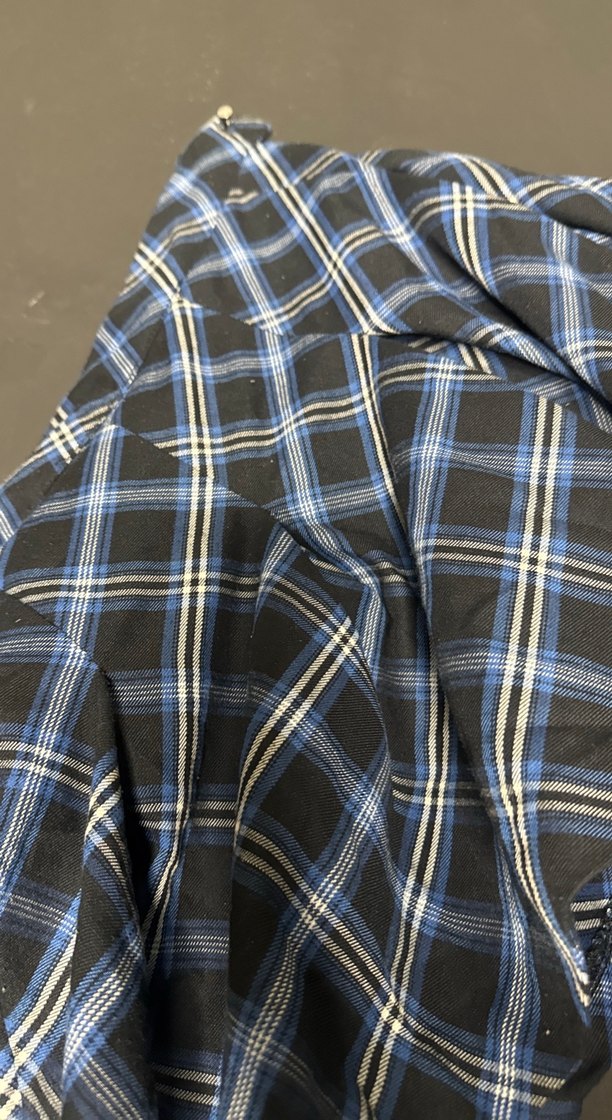 Lacivert Kareli Sokak Stili etek - Görsel 2