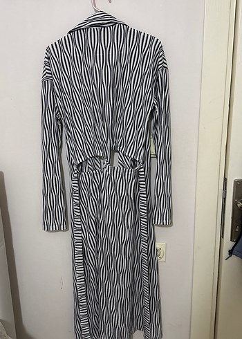 Zebra Desenli Kadın Uzun Kollu Elbise - Görsel 2