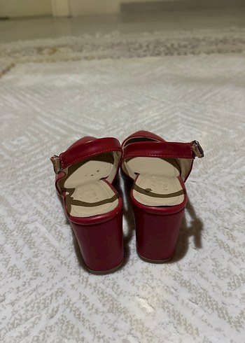 Klasik Kırmızı Stiletto Kadın Ayakkabı - Görsel 3