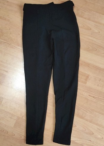 Kadın Siyah Kemerli Kumaş Pantolon - Görsel 2