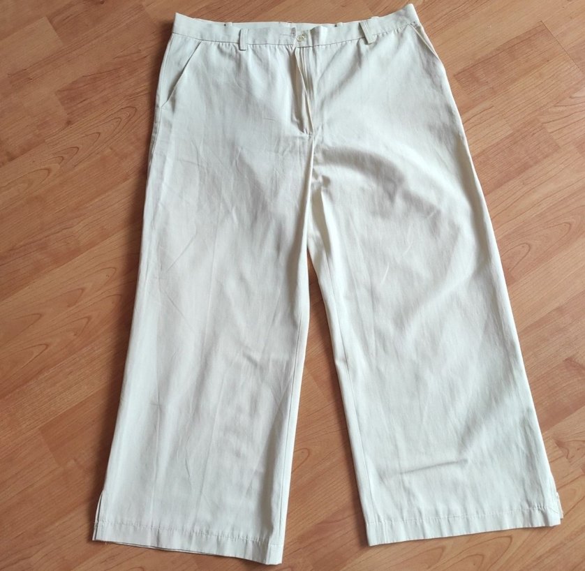 Bej Kadın Midi Kumaş Pantolon - Görsel 4