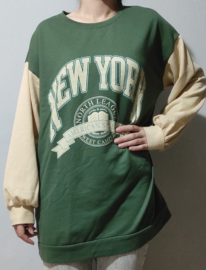 Püsküllü Yeşil Kadın Sweatshirt - Görsel 3