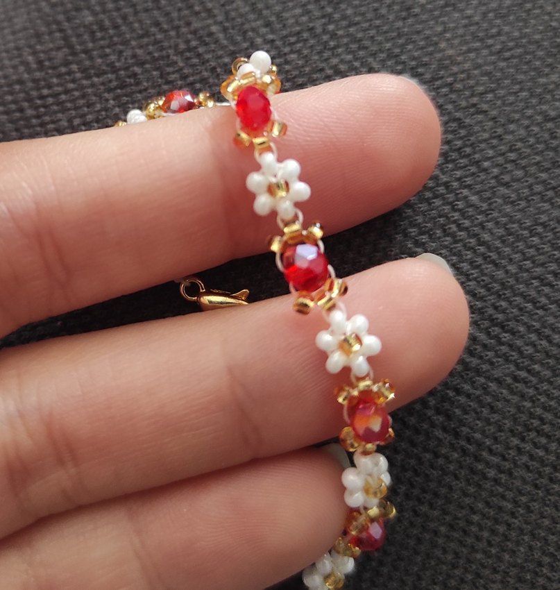 Renkli Boncuk İşlemeli Bohem Bileklik - Görsel 2