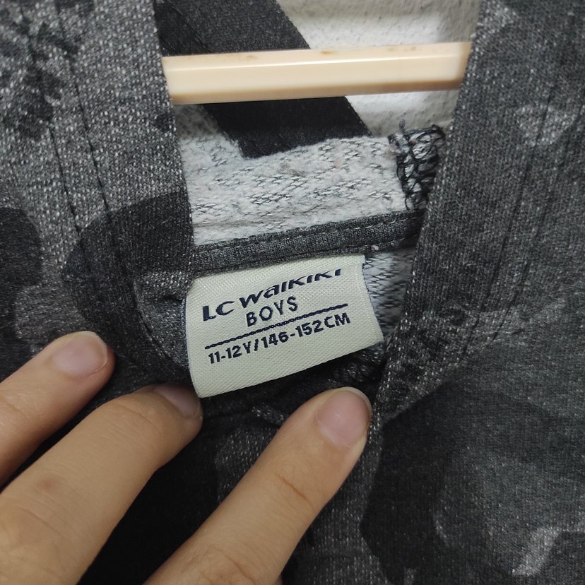 Erkek Kamuflaj Desenli Gri Sweatshirt - Görsel 4