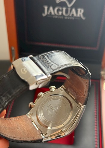 Jaguar Gri Erkek İş Saatı Deri Siyah - Görsel 7