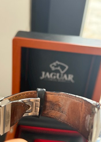 Jaguar Gri Erkek İş Saatı Deri Siyah - Görsel 5