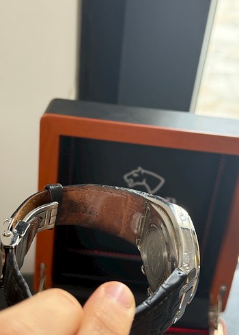 Jaguar Gri Erkek İş Saatı Deri Siyah - Görsel 6