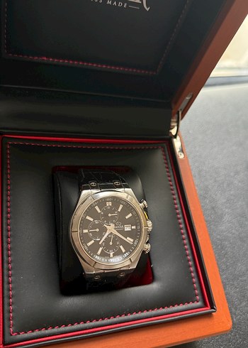 Jaguar Gri Erkek İş Saatı Deri Siyah - Görsel 2