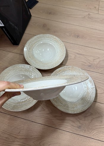 Bej Desenli Italyan Pasta / Makarna Tabağı PATERA modeli - Görsel 3