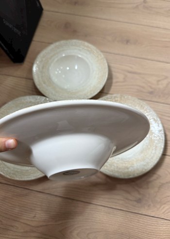 Bej Desenli Italyan Pasta / Makarna Tabağı PATERA modeli - Görsel 2